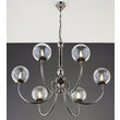 Candelabru modern linii elegante abajururi sticla 6xG9/60W Brilliante 2022 Jupiter